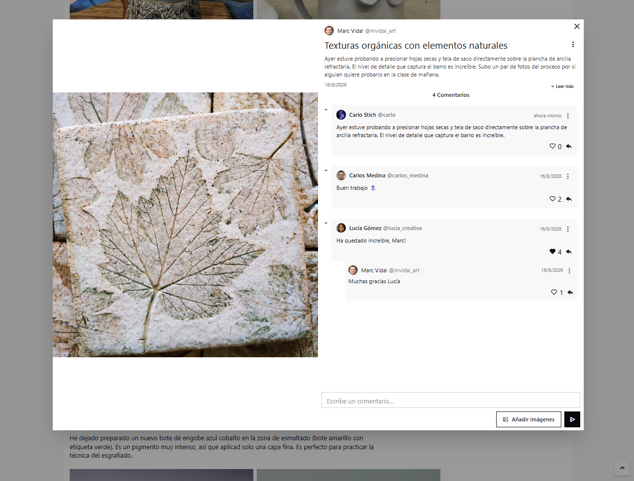 Interfaz de colecciones de VisualCommunity